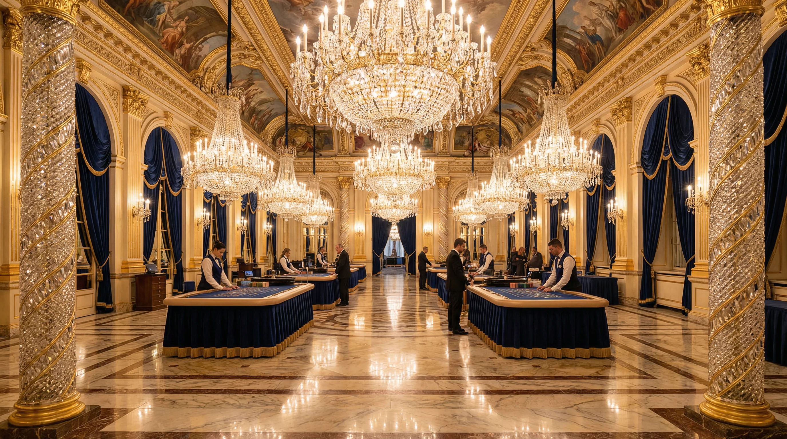 水晶大厅场景展示，尽享 AG真人 的奢华体验